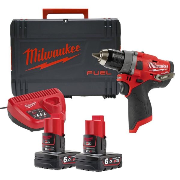 Акумулаторна бормашина/винтоверт MILWAUKEE M12FPD2-602X, 12v, 2x6 ah, 45 nm, 4933479870