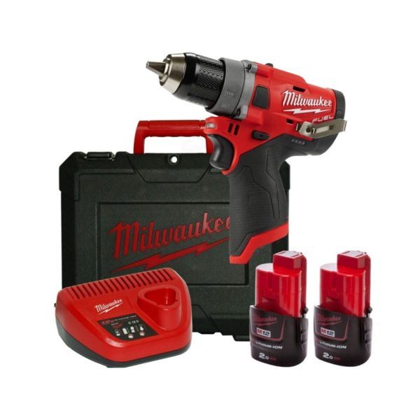 Акумулаторна бормашина/винтоверт MILWAUKEE M12FDD2-202X, 12v, 2x2 ah, 45 nm, 4933479873
