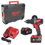 Акумулаторен винтоверт MILWAUKEE M18BLDD2-502X, 18v, 2x5 ah, 82 nm, 4933464515