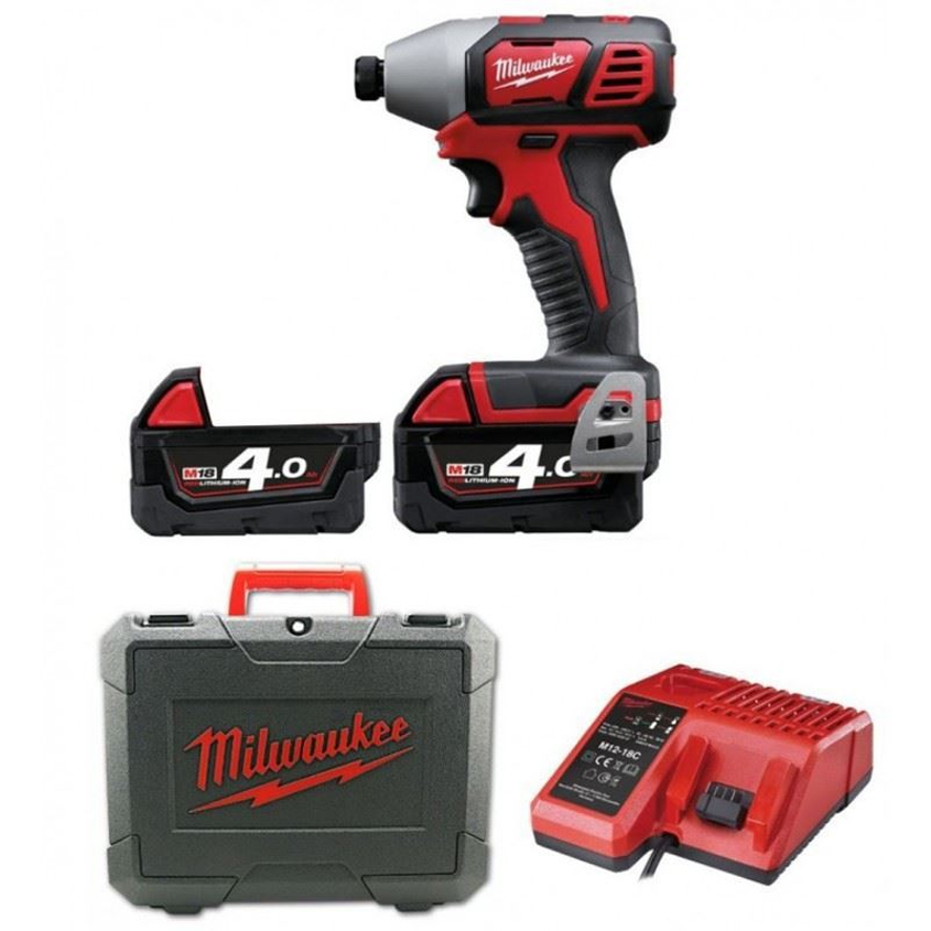 Акумулаторен ударен винтоверт MILWAUKEE M18BID-402C, 18v, 2x4 ah, 180 nm, 4933443580 Акумулаторен ударен винтоверт MILWAUKEE M18BID-402C, 18v, 2x4 ah, 180 nm, 4933443580