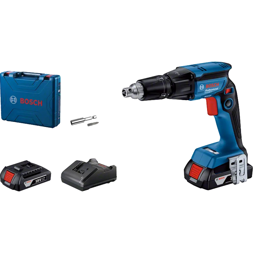 Акумулаторен винтоверт за гипсокартон BOSCH, GTB 185-Li, 2 x 2.0Ah батерии, куфар, 06019K7020 Акумулаторен винтоверт за гипсокартон BOSCH, GTB 185-Li, 2 x 2.0Ah батерии, куфар, 06019K7020