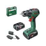 Акумулаторен винтоверт BOSCH, UniversalDrill 18V-60, 2 x 2.0Ah + AL 18V-20; Куфар; Безчетков мотор, 06039D7002