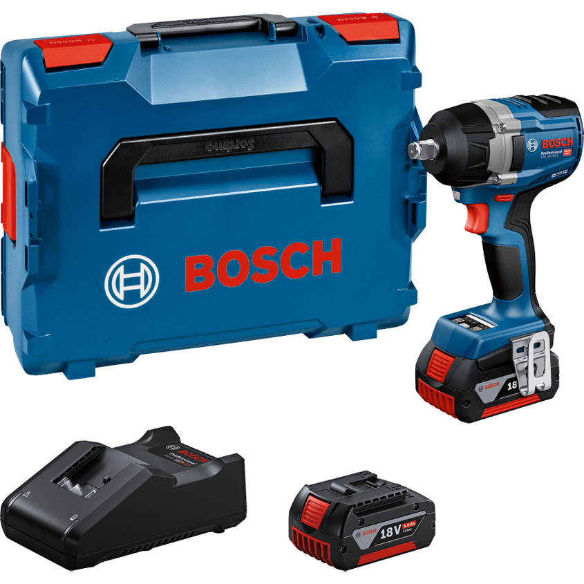 1 Акумулаторен гайковерт BOSCH GDS 18V-750 C, 2 х 5 Ah, 06019l9003 - Image 1