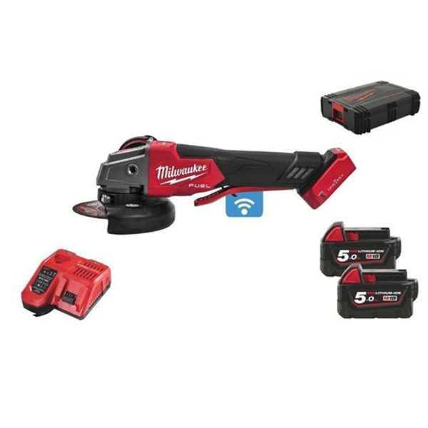 Акумулаторен ъглошлайф Milwaukee M18ONEFSAG125XPDB-502X, 18V, 2X5 AH, 4933478435