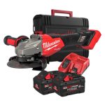 Акумулаторен ъглошлайф Milwaukee M18FHSAG125XB2-802X, 2 батерии, 4933493416