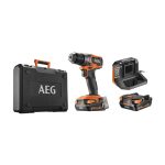 Акумулаторна бормашина AEG, BS18SBL2-202C, 4935480056