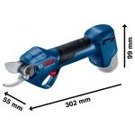 Акумулаторна ножица за клони BOSCH, Pro Pruner, без батерия, 06019K1020 + бонус ръкавици F016800292 - Image 2