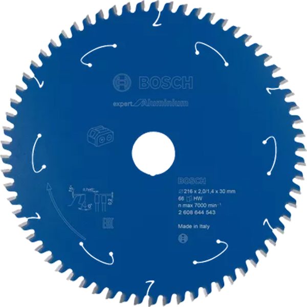 Диск за акумулаторни циркулярни триони BOSCH 216x2/1,4x30 T66 Expert Aluminum