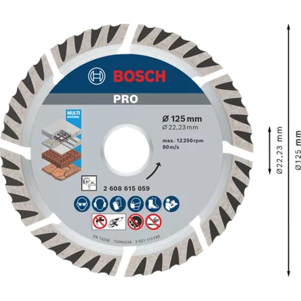 Диамантен диск Bosch PRO Multi Material 125x22,23 mm 10 бр
