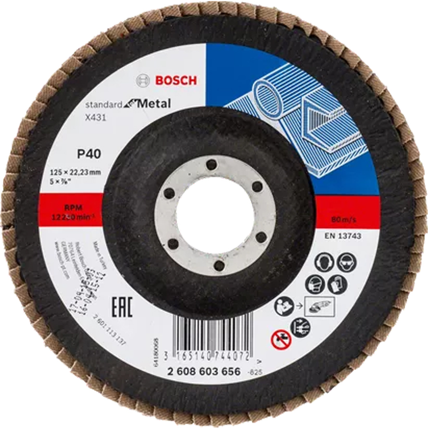 BSH 1_0000_Layer 4 Ветрилообразен диск за шлайфане BOSCH X431, Standard for Metal - Image 1