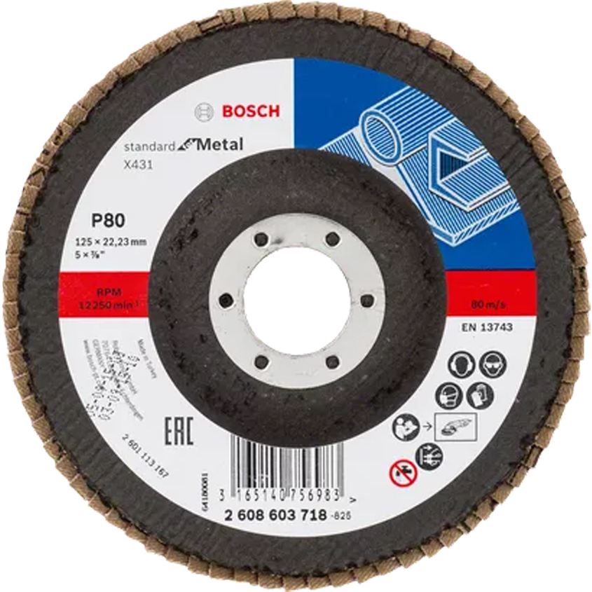 BSH 1_0000_Layer 7 Ветрилообразен диск за шлайфане BOSCH X431, Standard for Metal - Image 1