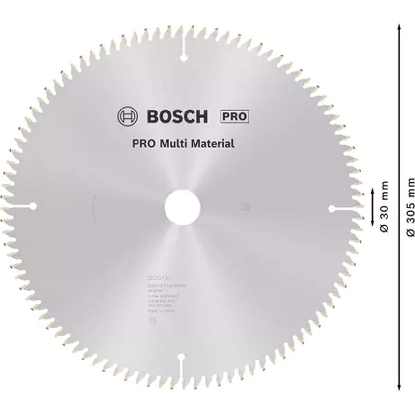BSH 1_0000_Layer 735 Диск за циркуляр BOSCH PRO Multi Material 305x3,2x30 mm T96, модел 2608640453 за рязане на различни материали