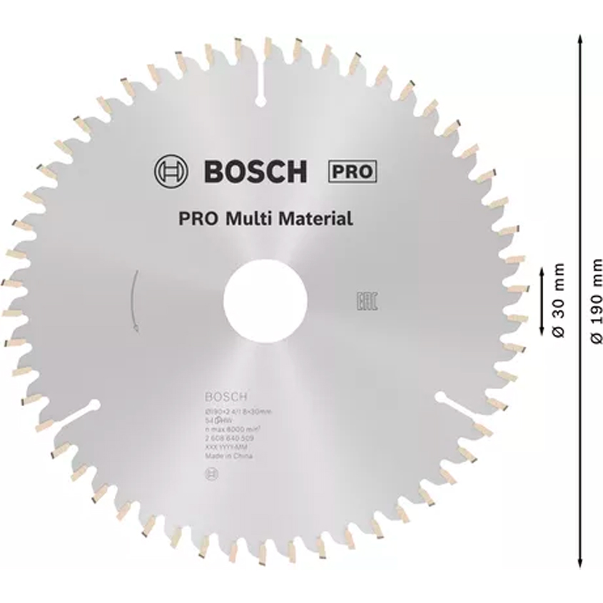 BSH 1_0001_Layer 738 Диск за циркуляр BOSCH PRO Multi Material, 190 x 2,4 x 30 mm - Image 1