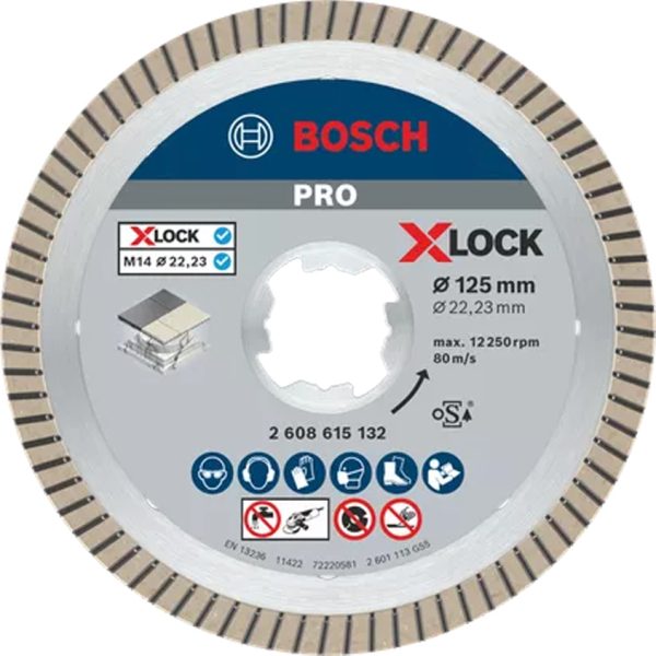 Диамантен диск Bosch PRO Ceramic X-Lock 125 mm – 2608615132