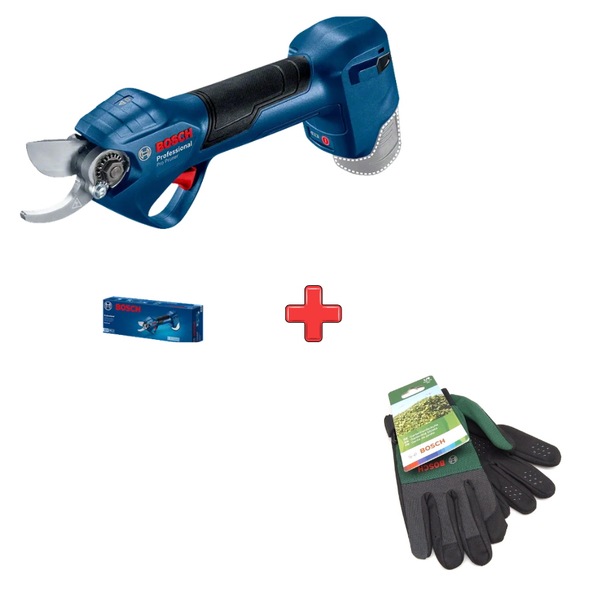 Неозаглавен дизайн Акумулаторна ножица за клони BOSCH, Pro Pruner, без батерия, 06019K1020 + бонус ръкавици F016800292 - Image 1