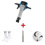 Къртач BOSCH, GSH 27 VC, 2000 W, 62 J, 061130A000 + Подарък Шило с шестостенен захват, 28 мм, футболна топка и чорапи BOSCH