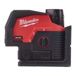 Лазерен нивелир Milwaukee M12CLLP-301C със зелени линии и отвесни точки
