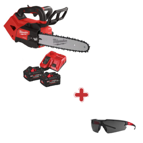 Верижен трион 30 cm MILWAUKEE, M18FTHCHS30-802 HANDLE CHAINSAW 30CM IN2, 4933499221 + Бонус предпазни очила Milwaukee 4932479025