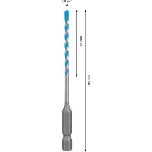 Свредло BOSCH HEX-9 Multi Construction 2608900569