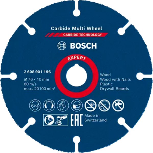 Диск за рязане BOSCH EXPERT Carbide за дърво и пластмаса 2608901196