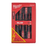 Комплект отвертки MILWAUKEE, sl2.5 / sl3 / sl4, ph2, pz1 / pz2 и тестер за напрежение