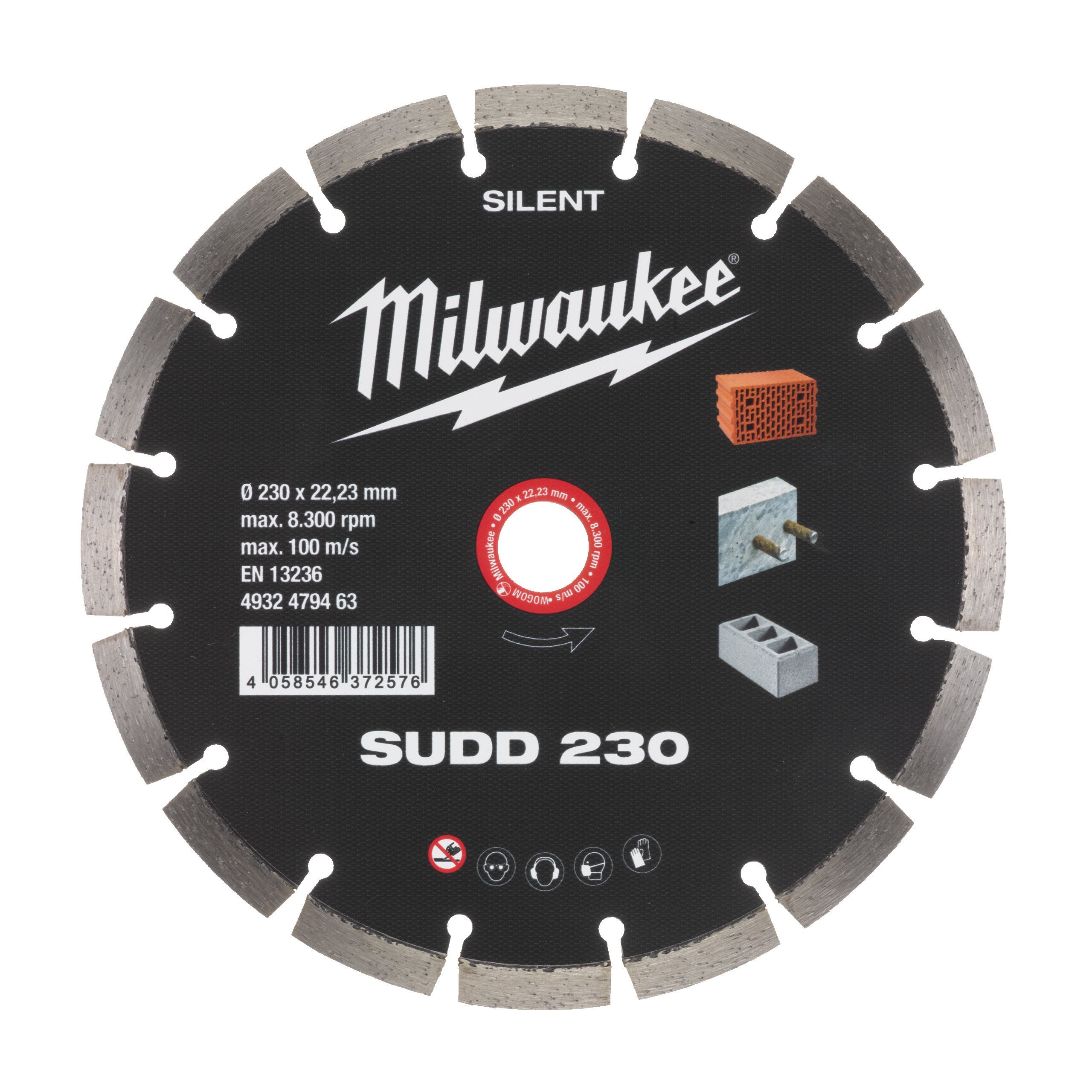 4932479463-hero_1.jpg Диамантен диск MILWAUKEE, SUDD 230 mm - Image 1