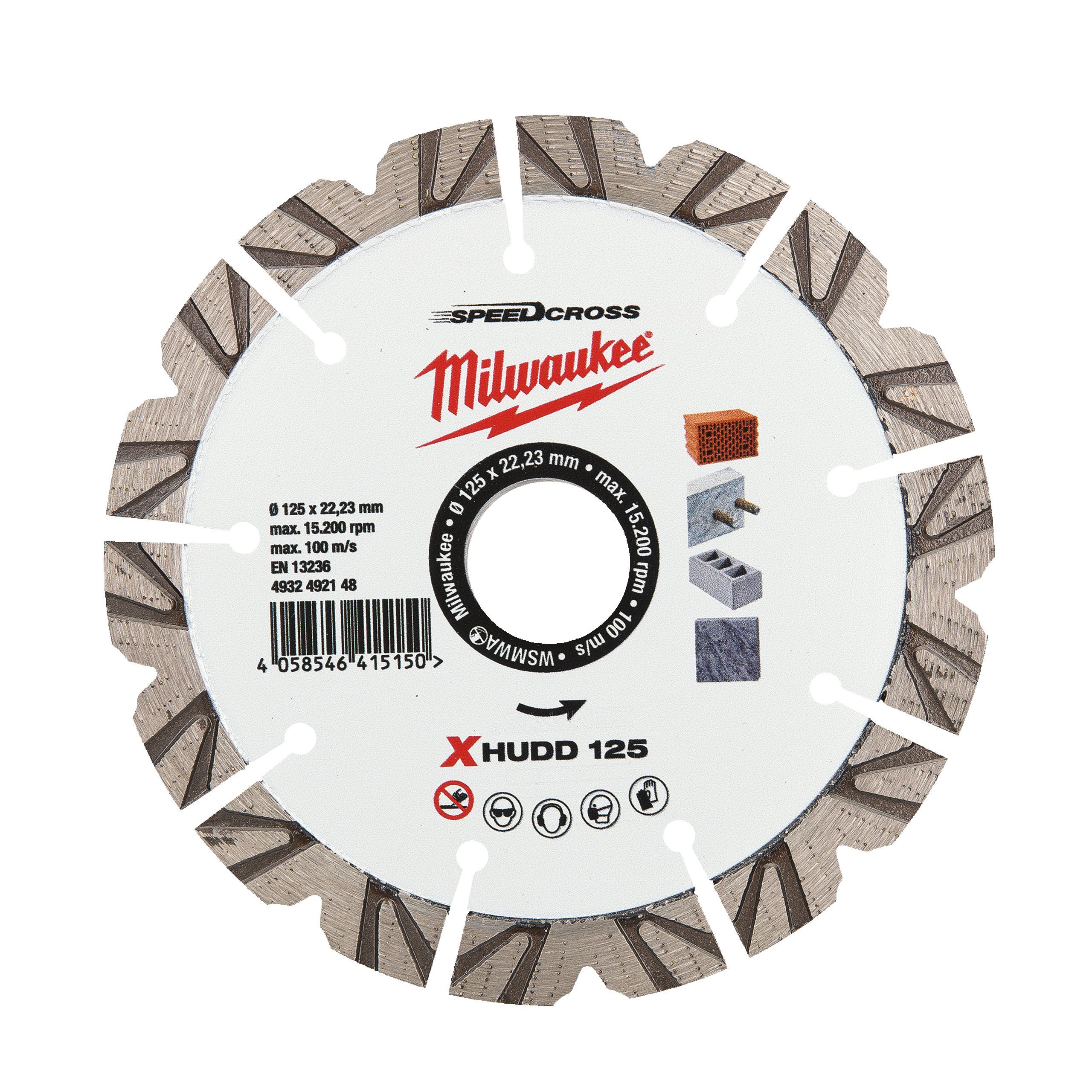 4932492148-hero_1.jpg Диамантен диск MILWAUKEE, Speedcross XHUDD 125 mm - Image 1