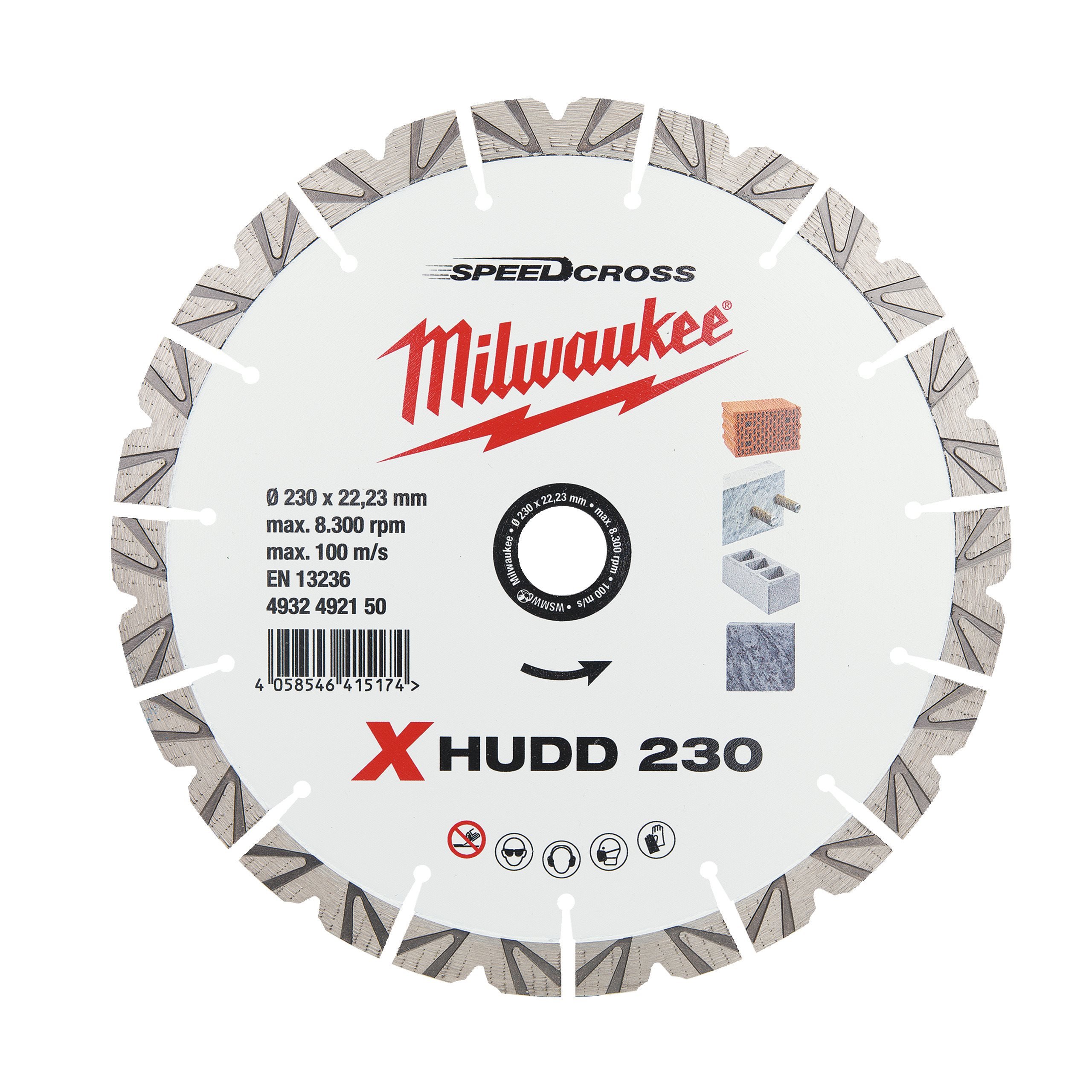 4932492150-hero_1.jpg Диамантен диск MILWAUKEE, Speedcross XHUDD 230 mm - Image 1