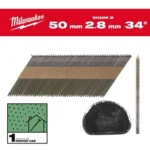 Пирони за рамки MILWAUKEE, 34°, D-образна глава, 50 mm / RS / B / SC1 - 2.200 бр. - Image 2
