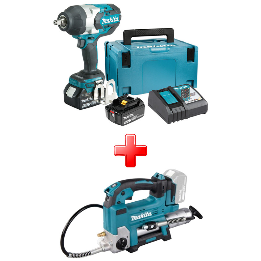 k2rexet.jpg Акумулаторен комплект MAKITA - Акумулаторен Ударен Гайковерт DTW1002RTJ, 18V, 1200 + Акумулаторен Пистолет За Гресиране, DGP180Z, без батерия - Image 1