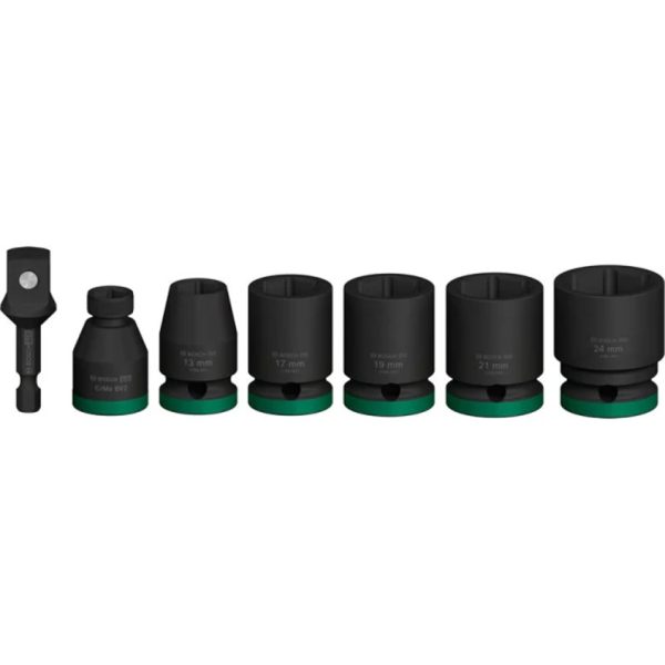 Комплект вложки BOSCH PRO Impact с адаптер 1/2" 2608003032 от CRMO стомана в кутия