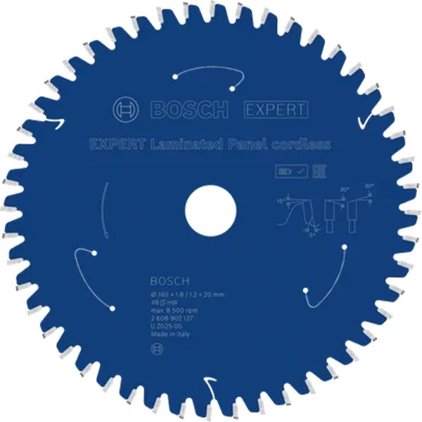BOSCH EXPERT Laminated Panel диск 165 mm за акумулаторен циркуляр, 2608902127