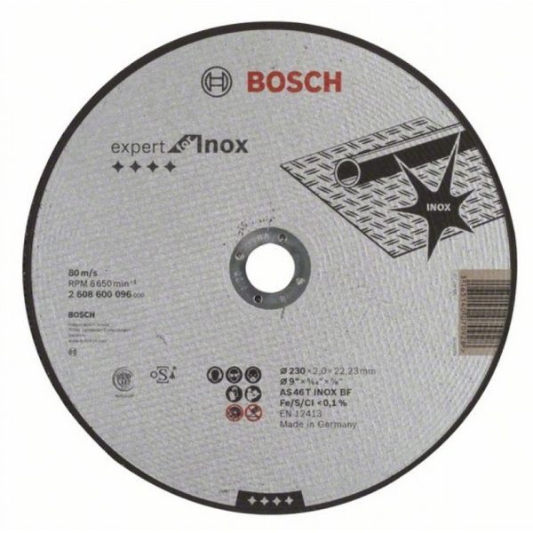Диск за рязане BOSCH Inox 230x2 мм 2608600096