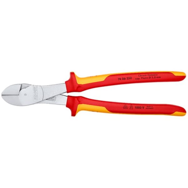 Диагонални резачки с усилен лостов механизъм KNIPEX 7406250