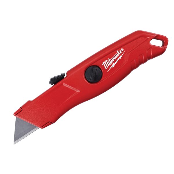 Макетен нож MILWAUKEE 4932471360 с метален корпус и самоприбиращо се острие