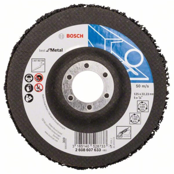 Почистващ диск BOSCH, PRO N377 Multi Material, 125 mm, 22,23 mm, 2608607633
