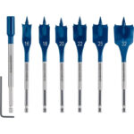 EXPERT Комплект 6 свредла за дърво BOSCH, Self Cut Speed 16; 18; 20; 22; 25; 32 mm + удължител, 2608900334