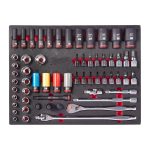Комплект тресчотка и ударни вложки MILWAUKEE 60 части 4932500757 Foam Insert