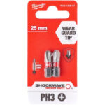 Комплект битове Milwaukee, ShockWave Impact Duty PH3 x 25mm, 4932430857