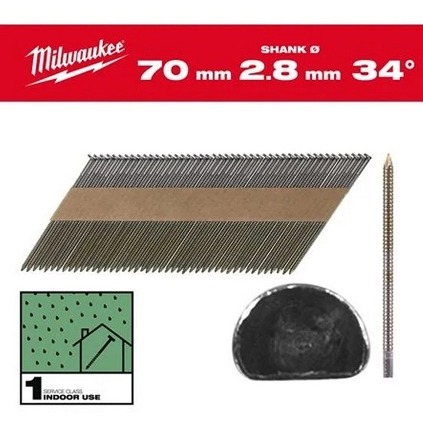 0_0001_Layer 218 Пирони за такер Milwaukee, 34° D-Head, 70 mm / RS / B / SC1, 2200 броя, 4932492601 - Image 1