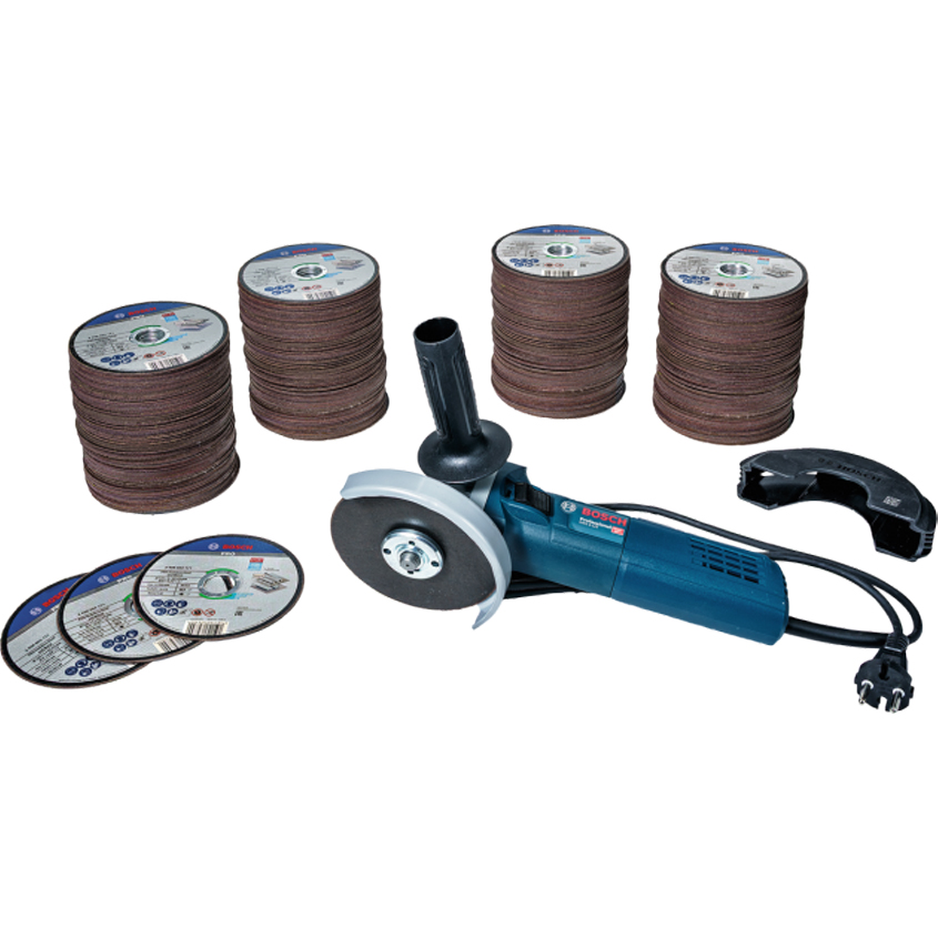 0_0002_Layer 180 Електрически ъглошлайф комплект Bosch, GWS 9-125 + 400 диска за рязане, 061599767T - Image 1