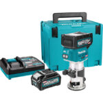 Акумулаторна челна фреза Makita RT001GM210, XGT, 40 V, 4 Ah, 6-8 мм