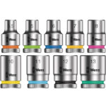 Гедоре комплект вложки с тресчотка и накрайници Wera 8100 SA 6, 5-13 мм, 1/4", 28 части, 05004016001 - Image 5