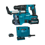 Професионален акумулаторен перфоратор Makita HR010GD201, XGT, SDS-PLUS, 40 V, 2х2.5 Ah, 2.1 J