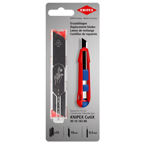 Резервни остриета за макетен нож KNIPEX, CutiX, 119 х 24 х 11,5 мм, 9010165Е02