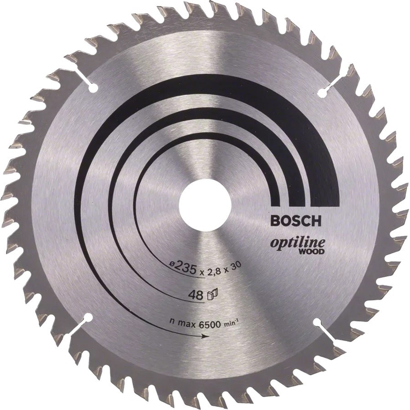 5_0001_Layer 105 Диск за циркуляр BOSCH OPTILINE WOOD, 235×30×2.8x48Z, 2608640727 - Image 1