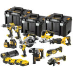 Комплект инструменти DeWALT DCK1012P4T-QW, Combopack XR 18 V, с 4 х батерии 5.0 Ah, двойно зарядно у-во и 3 x куфара TSTAK, 18 части