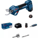 Акумулаторни ножици за клони Bosch Professional GGP 12V-25 с 2 батерии по 3,0 Ah и бързо зарядно устройство, 06008D8100