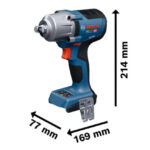 Акумулаторен ударен гайковерт Bosch PRO GDS 18V-450P, 18 V, 450 Nm, ½", с куфар, без батерия, 06019K4301 - Image 5