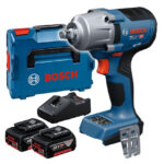 Акумулаторен ударен гайковерт Bosch PRO GDS 18V-450H, 18 V, 5 Ah, 450 Nm, ½", с батерии, зарядно и куфар, 06019K4203